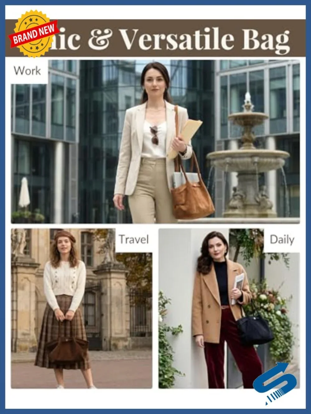 Faux Suede Tote Bag Women's Handbags Shoulder Crossbody